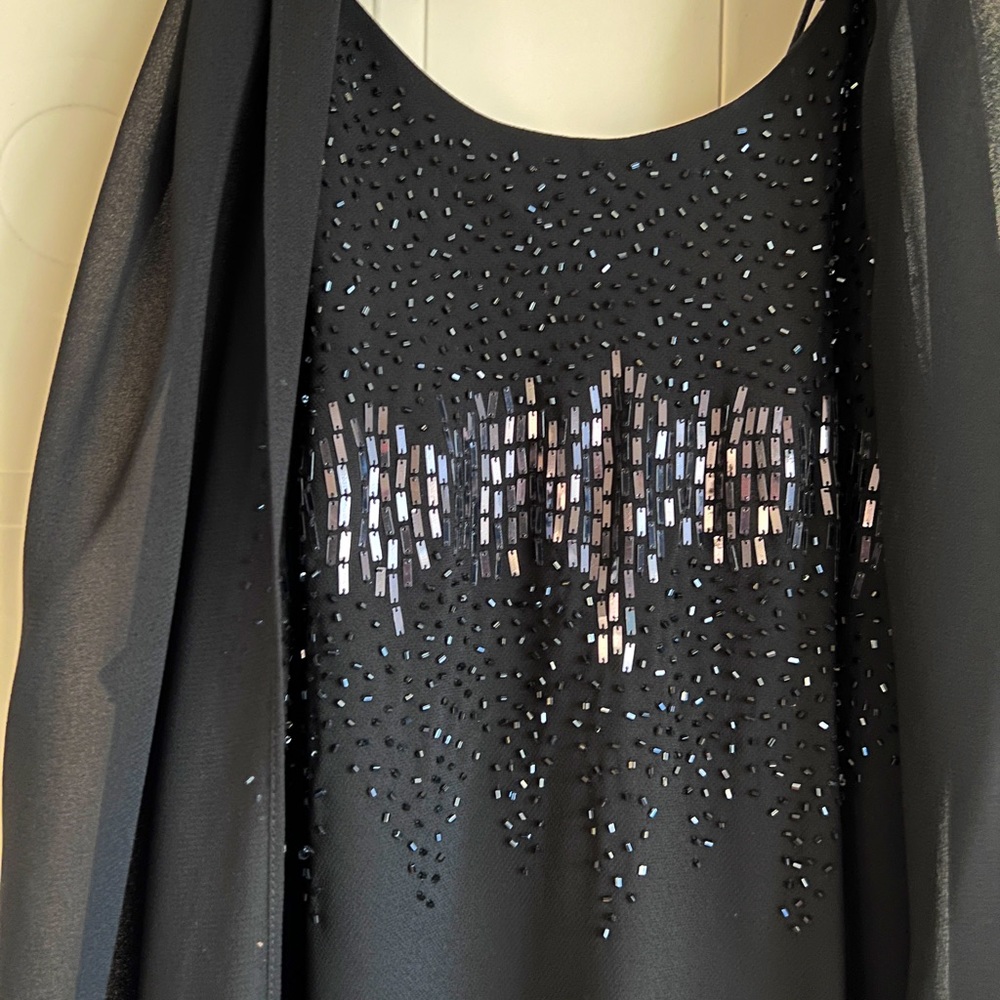 Long black evening dress